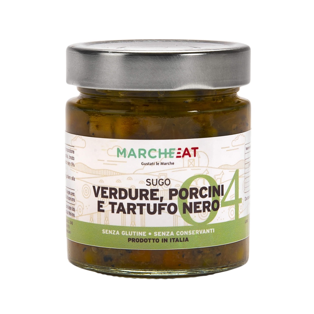 Sugo verdure, porcini e tartufo nero